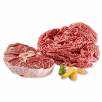 Real  Frisches Rinderhackfleisch oder Rinderbeinscheibe, je 100 g