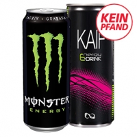 Real  Monster versch. Sorten oder KAIF Energy Drink (koffeinhaltig), jede 0,