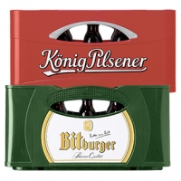 Real  Bitburger Pils Stubbi oder König Pilsener Steinie 20 x 0,33 Liter, je 