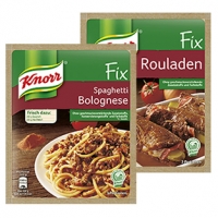 Real  Knorr Fix für Spaghetti Bolognese 42 g oder für Rouladen 34 g und weit