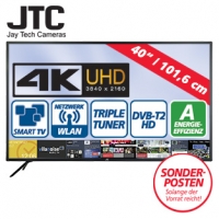 Real  40-Ultra-HD-LED-TV Genesis UHD 4 Smart DVX4S H.265, 3 HDMI-/2 USB-Ansc