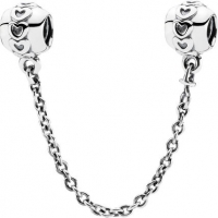 Karstadt Pandora Sicherheitskette mit Herzen, 4 cm, 925er Silber