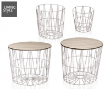 Aldi Süd  LIVING STYLE Design-Drahtkörbe, 4 Stück