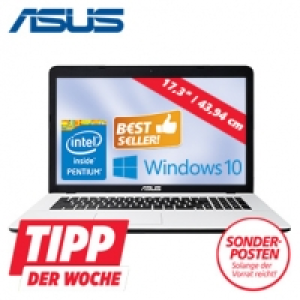 Notebook F751SA mit schnellem Intel Pentium N3710 Quad-Core-Prozessor  379.00 €