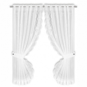 Gardinen Set - weiß - Raffhalter - 90x160 cm 12.99 €