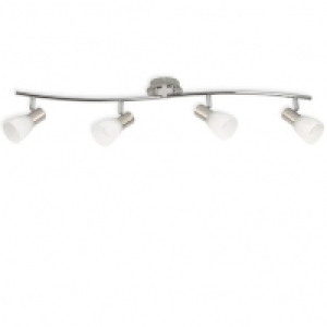 LED-Spotbalken EBANA - weiß marmoriert-Nickel matt - 4-flammig 39.99 €