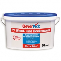 Roller  Wand-und Deckenweiß CleverPick - Innenfarbe - 10 Liter