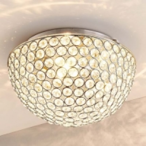 Living Deckenleuchte Shine, silber/klar, Metall, Glas