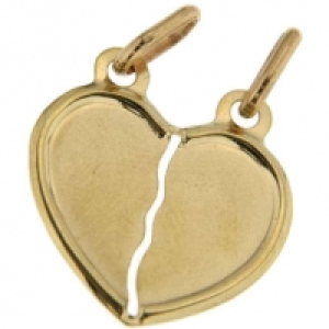OROGELLI Herzanh&auml;nger teilbar, 333er Gelbgold