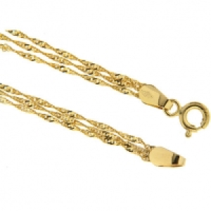 OROGELLI Damen Singapurkette, 333er Gelbgold