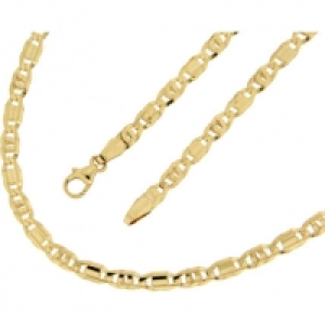 OROGELLI Tigerauge-Kette, 585er Gelbgold