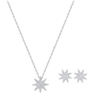 Swarovski Damen Schmuckset Fizzy, silber