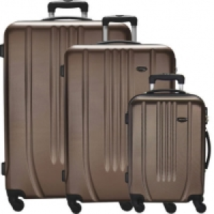 NOWI Hardshelled 4-Rollen Trolley Set 3-tlg., bronzefarben