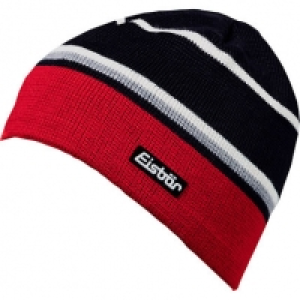 Eisb&auml;r M&uuml;tze, schwarz/grau/rot