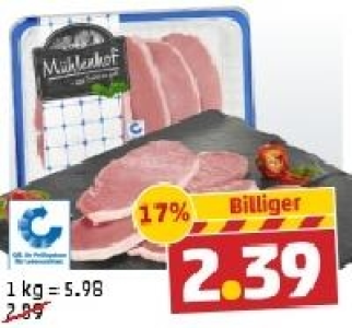 MÜHLENHOF Frische Schweine-Minutensteaks 2.39 €