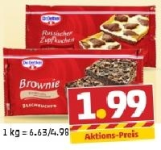 DR. OETKER Fertiger Brownie oder Russischer Zupfkuchen 1.99&nbsp;&euro;