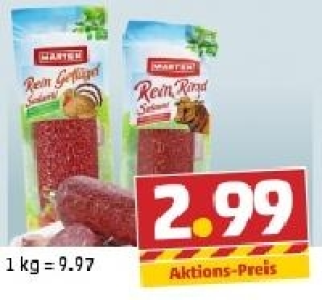 MARTEN Geflügel- oder Rindfleischsalami