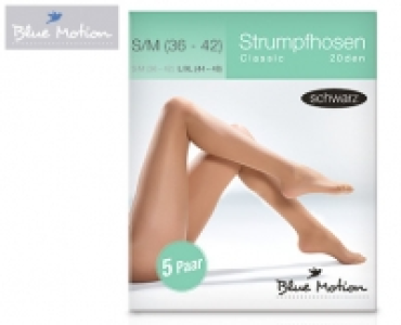 Aldi Süd  Blue Motion Strumpfhosen Classic, 5 Paar