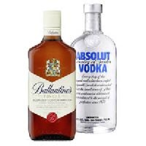 Ballantines Finest Scotch Whisky oder Absolut Vodka 10.99&nbsp;&euro;