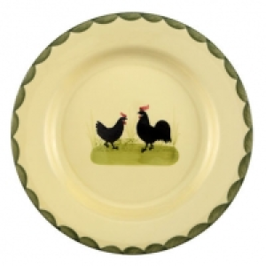 Karstadt  Zeller Keramik Teller, flach Hahn und Henne, Ø 25 cm