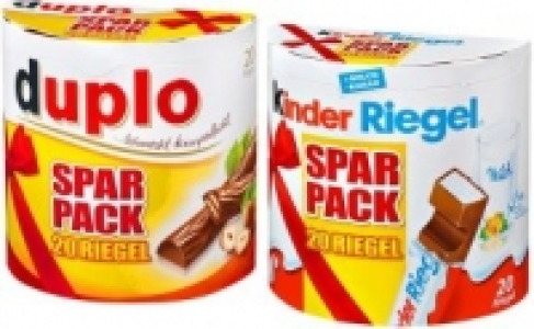 Kinder Riegel oder Duplo 2.99 €