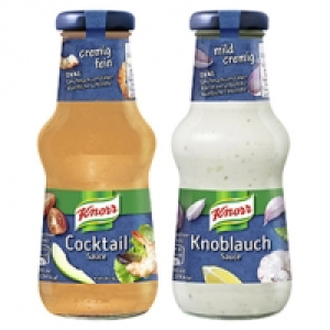 Knorr Schlemmersaucen versch. Sorten, jede 250-ml-Flasche 0.69 €