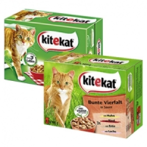 Kitekat Katzen-Nassnahrung versch. Sorten, jede 12 x 100 g = 1200-g-Mu 1.99 €
