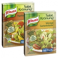 Real  Knorr Salat Krönung trocken versch. Sorten, jede 5er = 50-g-Packung