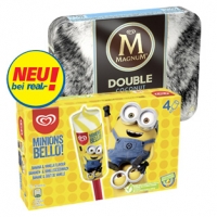Real  Langnese Magnum Double Kokos oder Minions Bello, jede 352/340-ml-Multi