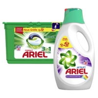 Real  Ariel Waschmittel 18/20 Waschladungen, jede Packung/Flasche