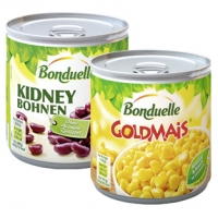 Real  Bonduelle Goldmais oder Kidneybohnen, jede 425-ml-Dose/285/250 g Abtro