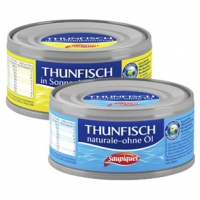 Real  Saupiquet Thunfischstücke in Sonnenblumenöl oder in Wasser, jede 185-g