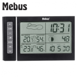 Funkwetterstation Funkuhr, Innen-/Au&szlig;entemperatur Wetterprognose, Weck 17.99&nbsp;&euro;