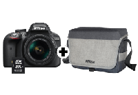 MediaMarkt Nikon NIKON D 3300 AF-P Fat Box Spiegelreflexkamera 24.2 Megepixel mit Objek