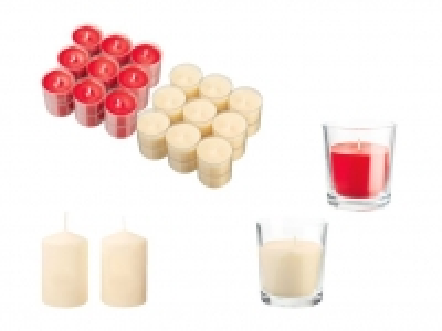 Lidl  MELINERA 18 Duftlichte/2 Stumpenkerzen/Maxi-Duftkerze im Glas