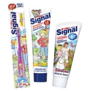 Signal Junior Zahncreme, Kids Zahnbürste oder Kinderzahngel jede 1er-P