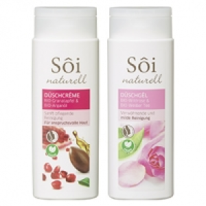 Sôi Naturell Dûschcrême oder Dûschgêl jede 250-ml-Flasche