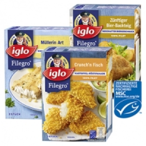 Iglo Filegro Müllerin Art, Crunch`n Fisch 250 g oder Bier Backteig 24