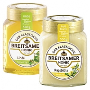 Breitsamer Honig Linde feinwürzig oder Rapsblüte herzaft jedes 500-g-G 3.99 €