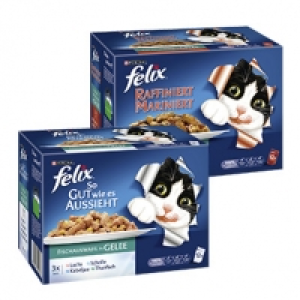 felix Katzen-Nassnahrung versch. Sorten, jede 12 x 100 g = 1200-g-Pack 2.99&nbsp;&euro;