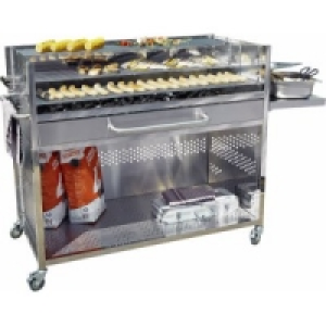 Edelstahl Holzkohle-Grillwagen
