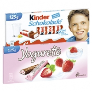 Kinderschokolade oder Yogurette, jede 125-g-Packung 0.99 €