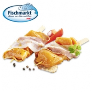 Lachsfackel Bacon, feinste Lachsfiletst&uuml;cke auf dem Holzspiess, im s 1.99&nbsp;&euro;