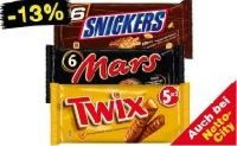 Mars, Snickers oder Twix 1.29 €