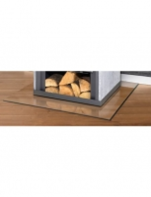 Glasbodenplatte Quadrat, 110 x 110 cm, transparent, zum Funkenschutz