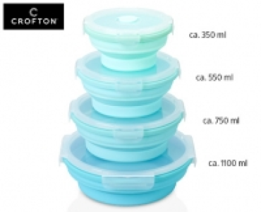 CROFTON&reg;Faltbare Silikon-Aufbewahrungsboxen, 4er-Set