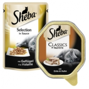 Sheba Katzen-Nassnahrung versch. Sorten, jede 85-g-Schale/Frischebeute 0.35&nbsp;&euro;