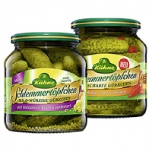 Kühne Schlemmertöpfchen versch. Sorten, jedes 580-ml-Glas/300 g Abtrop 1.79 €