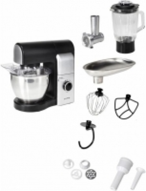 Privileg Küchenmaschine, 4,5 Liter, 700 Watt, schwarz/silber, mit viel