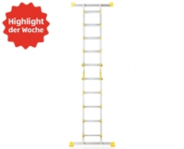 WORKZONE®Multifunktionsleiter, 4 x 5 Sprossen 99.99 €